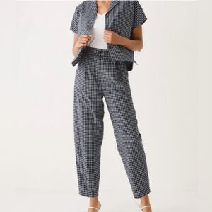 Frank and Oak Amelia trousers in blue gingham